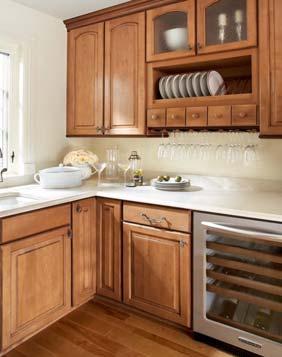 -5- Problem: Kitchen Storage and Serving Areas The study revealed that families who live in homes with open floor plans have very little wall cabinet space and almost no room to store extra kitchen