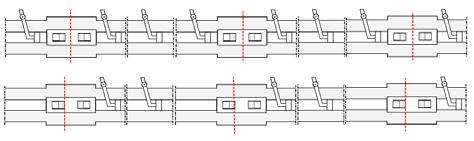 - 168 - Figure 3: Possible exhaust points locations in a longitudinal approach of station ventilation connected to a tunnel (top) and a crossway (bottom) The sizing of the exhaust points is out of