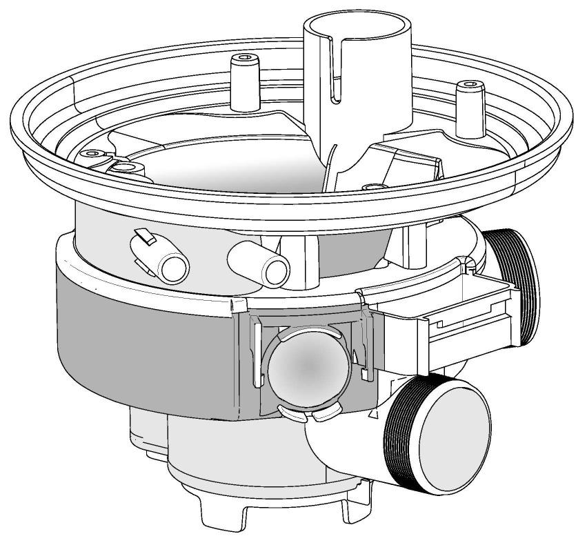 3.3 SUMP ASSEMBLY The sump is a monobloc container in plastic material, and consists of three thermowelded sections: PRESSURE, WASHING and DRAIN.