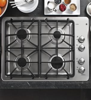 Deep-recessed cooktop - Contains spills for quick and easy cleaning Sealed cooktop burners - Keep spillover contained on cooktop, making cleaning quick and easy 17,000 BTU Power Boil burner -