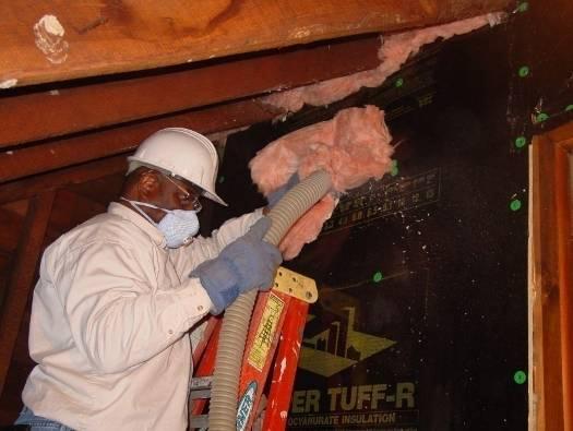 Enclosed exposed fibers of insulation with a house wrap air barrier as described above. Open Cavity Spray Foam Install closed-cell spray foam to back side of knee wall finish.
