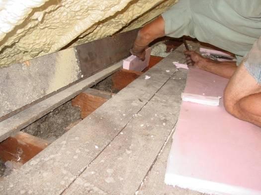 thermal boundary with knee wall is rigid foam board insulation; 2-part spray foam considered part of the conditioned space.