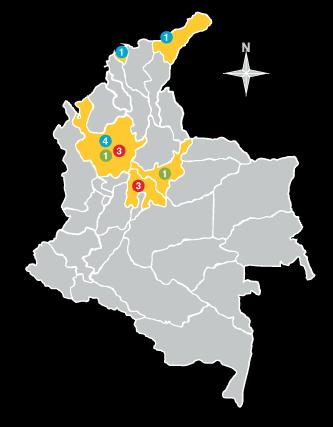 14 Premium Assets Presence in 8 Cities of Colombia with approximately 118 million annual visitors when fully operational.