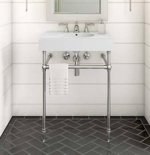 Palmer Industries + MTI Baths = Vanities made easy Creating a vanity for your bathroom is as easy as 1, 2, 3 with a console leg system by Palmer and