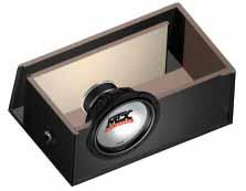 The exclusive seat saver design puts two 10" Thunder Woofers in a slim, down-firing enclosure