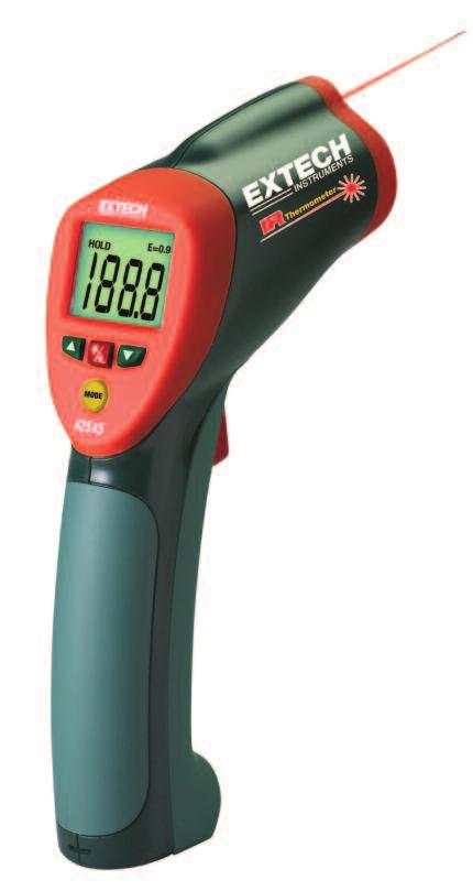 Non-contact Thermometers Portable Beam-A-Temp Portable Infrared Thermometer Measures up to 1832 F/1000 C with 50:1 distance to target ratio Temperature range from -58 to 1832 F (-50 to 1000 C)!