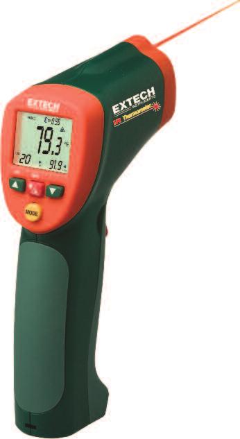 Non-contact Thermometers Portable Beam-A-Temp Wide Range Infrared Thermometer with Type K input Measures both non-contact and contact temperature with type K thermocouple input Memory stores up to 20
