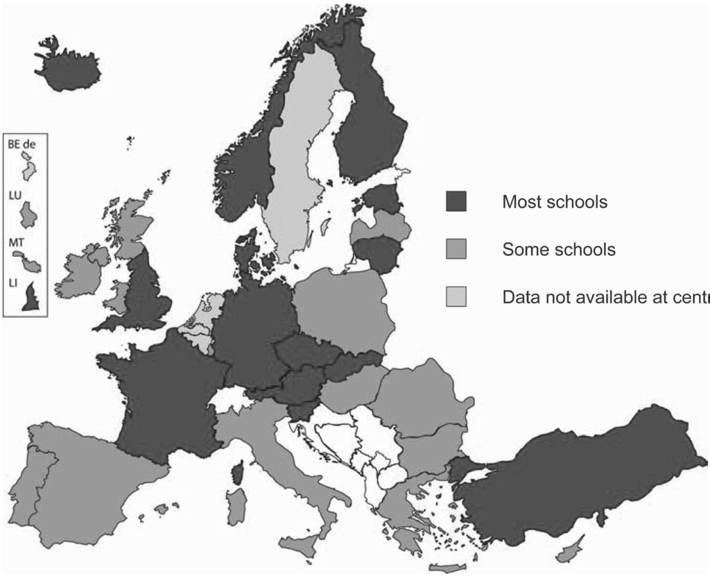 5 Daugumoje mokyklų Kai kuriose mokyklose Nėra duomenų Šaltinis: Eurydice, 2011 2 pav. Bendravimas su tėvais per IKT*, 2009 2010 m.