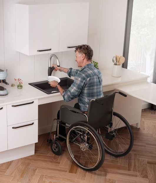 Greater accessibility by design. Universally accessible kitchen design.