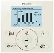 Individual control systems User friendly remote control with contemporary design BRC1E52A/B Graphical display of indicative electricity consumption (Function available in combination with FCQG and