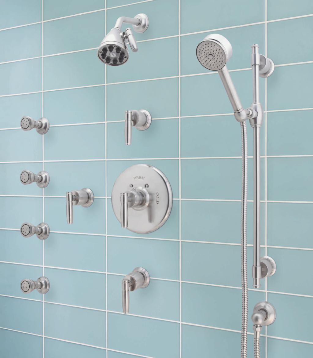 SHOWER PACKAGE: MB1945APC Wall mounted Zephyr tub spout only in Polished