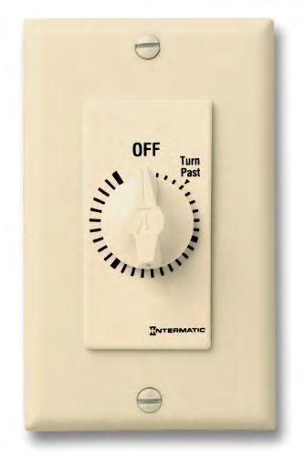 A traditional wall switch can be replaced with a timer (left) or