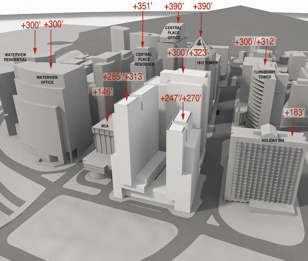 BUILDING HEIGHTS AVERAGE SITE ELEVATION OFFICE BUILDING = 82.98 HOTEL/RESID. BUILDING = 77.97 RESIDENTIAL BUILDING = 77.