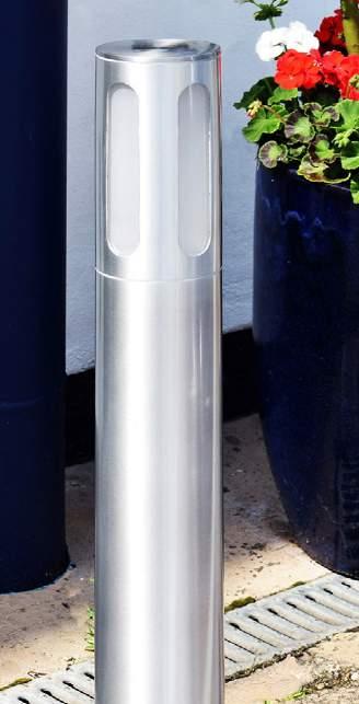 Materials: Anodised Aluminium / Glass Head Length Relevant to Bollard Height Voltage: 240v 9mm Thick Surface Mount Height : Bulb Holder: ES / E27