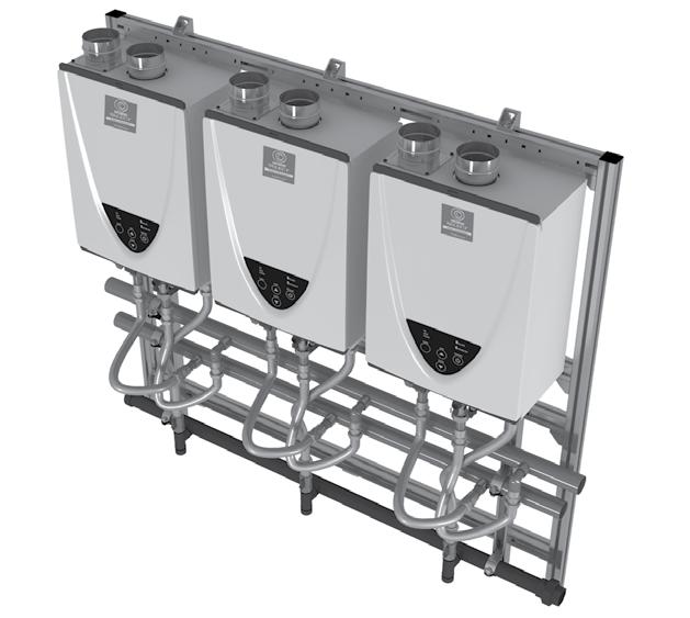 isolate a unit for maintenance which extends the life of the heaters EASY FIELD INSTALLATION Reduce installation costs with three simple connections (cold water, hot water, and gas) EASILY INTEGRATE