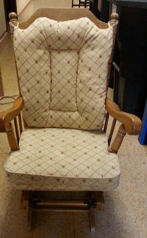 Rocking chair With pad, glider style Rug Throw Throw