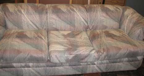 Sofa White, black, burgundy, blue 92 w x 40 h x 24 d Sofa does have cushions -