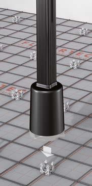 The grid mat is fixed above a covering film, and the tube can be conveniently fastened by way of grid mat