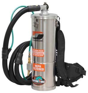 Lightweight, handheld design provides great mobility! All stainless steel construction (SAE 304). Includes HEPA H14 Filter with 99.995% efficiency on 0.3 micron.