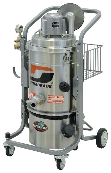Division 1 Vacuum System ELECTRIC Portable Vacuum For Use on Metallic Surfaces such as Aluminum, Magnesium, Titanium, Commercial Alloys. Collects Maximum of 5 lbs. (2.27 kg) of Dust.