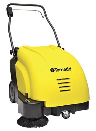 SWB 26/8 Fast, efficient sweeping for hard and soft floors Eco-Friendly Sealed Batteries! The Tornado SWB 26/8 Battery Sweeper moves effortlessly between carpet and hard floors.