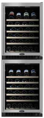 66WCM Model No: 66WCM-BS-G-R Specifications apply to both top and bottom units 90 bottle capacity (45 each) Accommodates Magnum bottle storage Four slide-out wine racks with 1 1 /4 " maple shelf