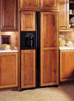 Profile Arctica CustomStyle Side-By-Side Refrigerators Trimless and installed trim models Profile Trimless Model PSC23NGMWW Trimless models: Installation made