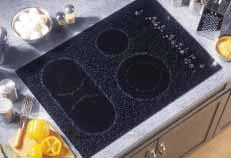 Note: bold = feature upgrade from previous model Profile 30" Electronic Touch Control Cooktop JP938BC Black on black Frameless cooktop Electronic touch controls Pan presence sensor Pan size sensor