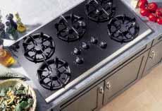 Built-In Cooktops: 36" Gas These models include Sealed burners Electronic pilotless ignition Note: bold = feature upgrade from previous model Profile 36" Deep Stainless Gas Cooktop JGP963SEC