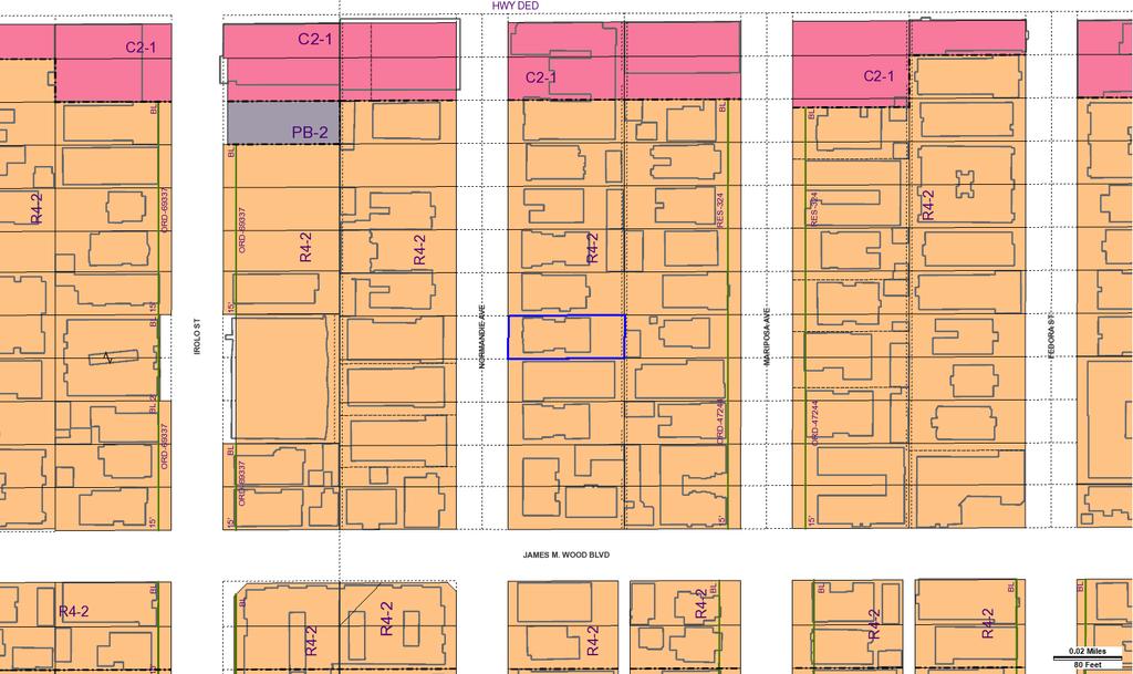 ZIMAS PUBLIC Generalized Zoning 10/05/2017 City of Los Angeles Department of City Planning Address: 836 S NORMANDIE AVE Tract: TR 2140 Zoning: