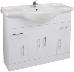 165 KS85BU-BAS PS0083 1050mm Four Door, Two Drawer Cabinet with Basin