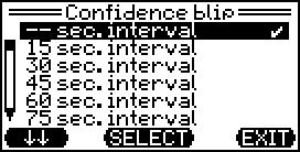 Signal Entering confidence bleep Within the menu point Signal the interval for releasing the confidence bleep can be chosen in which the G450 triggers a confidence bleep during activated alarm