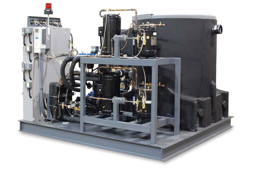 Typical refrigerant connections for remote air-cooled condenser Zone 1 Typical refrigerant connections for remote air-cooled condenser Zone 2 TI-60A shown with optional variable speed drive. D.