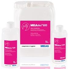 MELAG Disinfectants from MELAG: MELAdes Page 33 MELAdes l The new hygiene system The MELAdes series is a fully-integrated hygiene system enabling the disinfection of hands, surfaces,