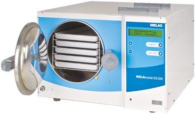 Page 34 Standard-Autoclaves MELAG MELAtronic 23EN l The standard autoclave The modern autoclave MELAtronic 23EN works according to the fractionated gravity system and provides class N and class S
