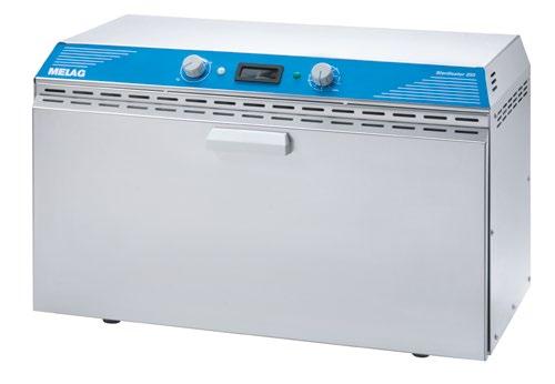 MELAG Dry-heat sterilizers Page 35 Dry-heat sterilizers All MELAG dry-heat sterilizers are equipped with a mechanical fan convection.