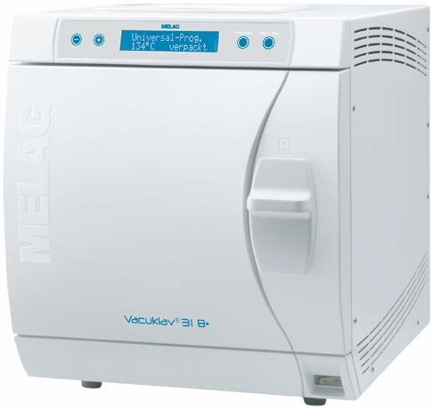 The quick program B sterilizes up to 1.5 Kg of wrapped instruments in only 28 minutes (plus drying).