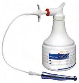 Only for use in the QUATTROcare lubrication device. Orolin Intra PANADENT Ready to use, virucidal solution. For disinfection, cleaning and pre-oiling of dental handpieces, contra-angles and turbines.