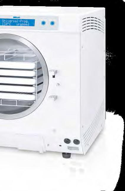 Autoclaves Lighting the fuse The Melag 31B+ autoclave also features an integrated digital data logger, automatically recording and printing out the results of the automatic control test (ACT); a