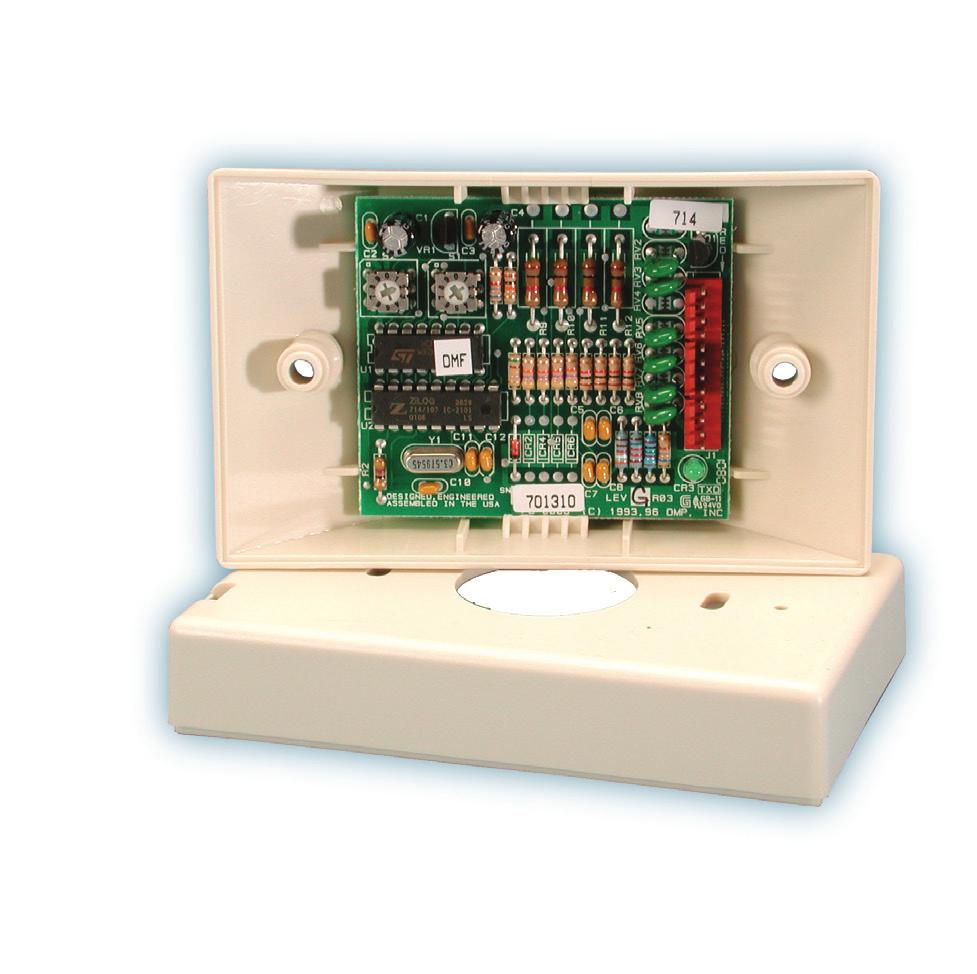 Add 12 VDC zones for addressable 2-wire smoke detectors with 715 modules.
