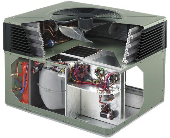Trane packaged heat pumps, quality inside and out. 1 Climatuff Two-Stage Compressor Legendary reliability, with two stages of cooling for efficiency and quiet operation.