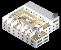 NEW Easyzone Air Cooling and Heating system Small commercial example The Easyzone system offers a low installation cost and versatile way to control the temperature of multiple spaces from a single
