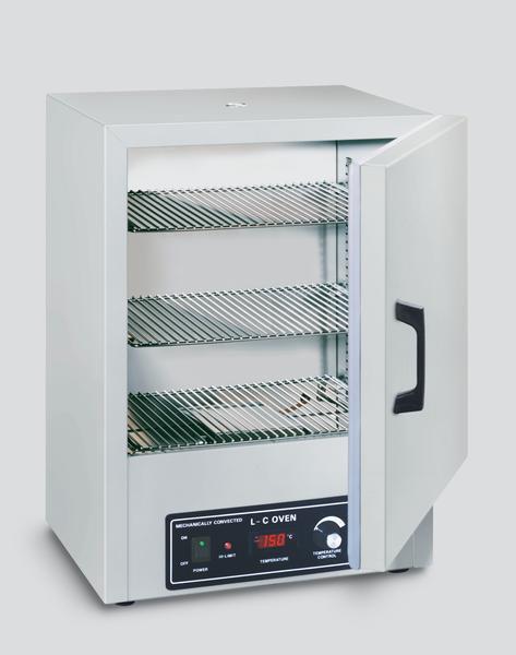 Supplied with one removable metal shelf for maximum sample capacity, three-wire cord, and plug. Thermolyne. (G) 0.9 cu. ft. Chamber (WxHxD") 12.3 x 11.7 x 12.0 Temp. Range ( C) Ambient to 140 Temp.