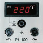 Eurotherm 404/P4 for models M with: Temperature program with a maximum of 16 program steps RS or RS 485 computer interface,