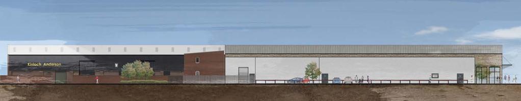 LANDSCAPING AND SUSTAINABILITY South elevation Option 1 - bonded warehouse detailing Landscaping - The proposed scheme includes a mixture of both soft and hard landscaping.