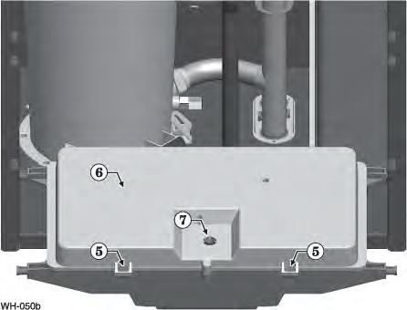 Rotate item 1, the inlet air silencer, about 45 degrees so it will be out of the way. b. Remove the two screws, item 4. c. Note the three slots (1, 2 and 3) on either side of the jacket.