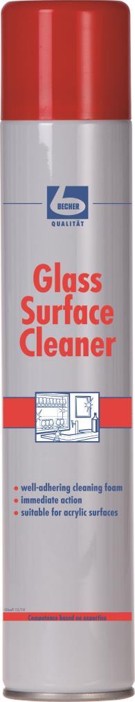Products for Surfaces Glass Surface Cleaner a concentrated cleaning foam for all types of mirror, glass and plastic surfaces
