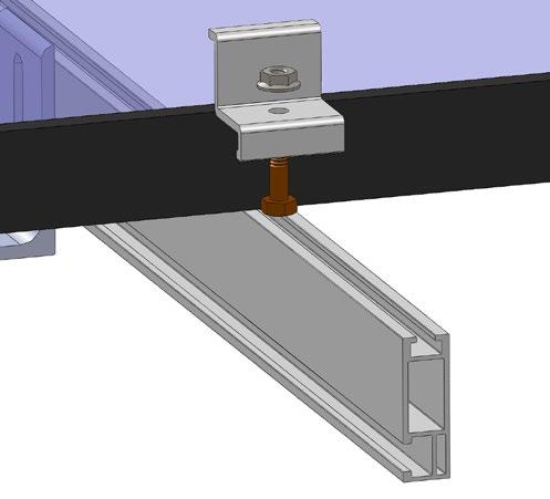 Complete the clamp assembly with a flange nut as shown. Tighten end clamp to 65 in-lbs. D.