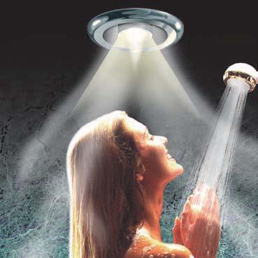 The LED Showerlite can be used within the splash area of the shower or bath and is powered by a SELV LED Driver.