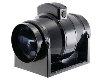 MixFlo Range Commercial Range MF100/MF125/MF150/MF200 These powerful in-duct mounted mixed flow fans have been designed to produce higher working pressures for applications that require high air